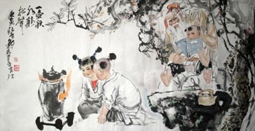 Chinese Boyes Painting,69cm x 138cm,3447125-x