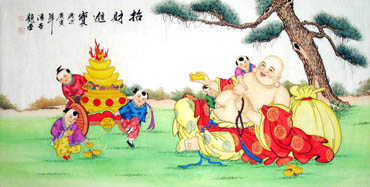Chinese Boyes Painting,66cm x 136cm,3804011-x