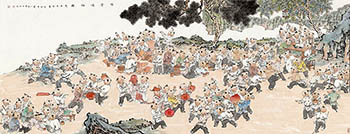 Chinese Boyes Painting,97cm x 245cm,hsw31195001-x