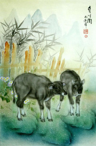 Cattle,45cm x 65cm(18〃 x 26〃),4450002-z