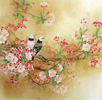Chinese Cherry Blossom Painting,68cm x 68cm,2387111-x