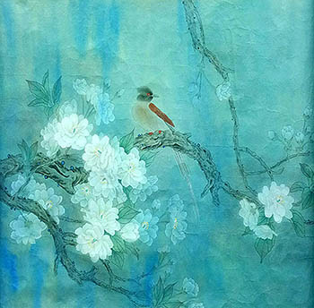 Chinese Cherry Blossom Painting,66cm x 66cm,2735026-x