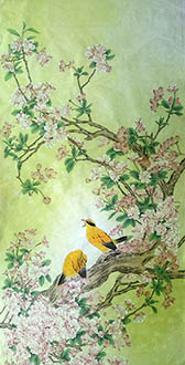 Chinese Cherry Blossom Painting,66cm x 136cm,2735027-x