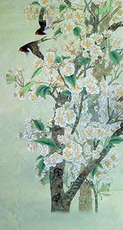 Chinese Cherry Blossom Painting,66cm x 136cm,2735031-x