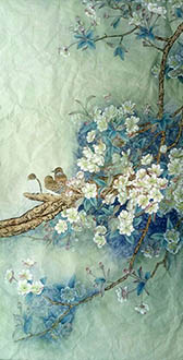 Chinese Cherry Blossom Painting,66cm x 136cm,2735033-x