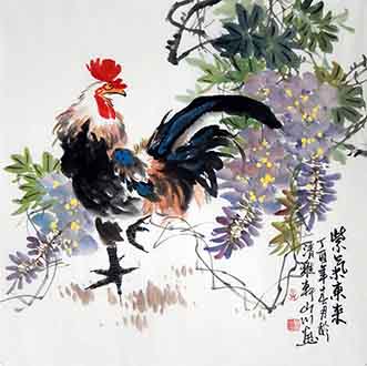 Chinese Chicken Painting,68cm x 68cm,2357009-x