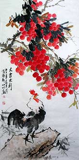 Chinese Chicken Painting,70cm x 135cm,2357012-x