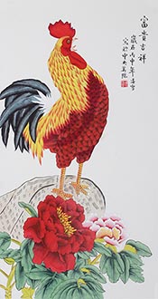 Chinese Chicken Painting,50cm x 95cm,2702049-x