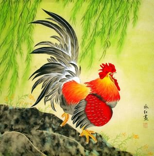 Chinese Chicken Painting,66cm x 66cm,4602001-x