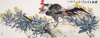 Chinese Chicken Painting,70cm x 180cm,fzg21189009-x