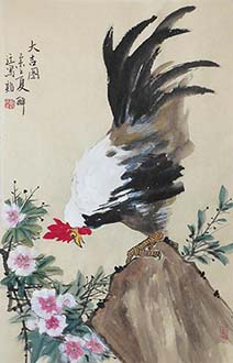 Chinese Chicken Painting,45cm x 65cm,zy21191001-x