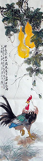 Chinese Chicken Painting,46cm x 180cm,zy21191006-x