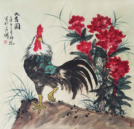 Chicken,68cm x 68cm(27〃 x 27〃),zy21191013-z