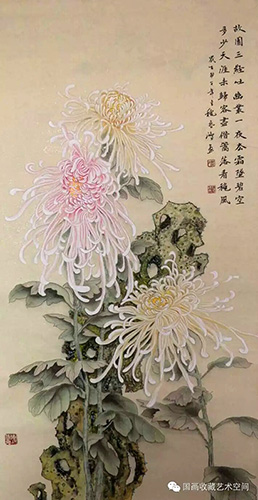 Chrysanthemum,67cm x 134cm(26〃 x 53〃),2384011-z
