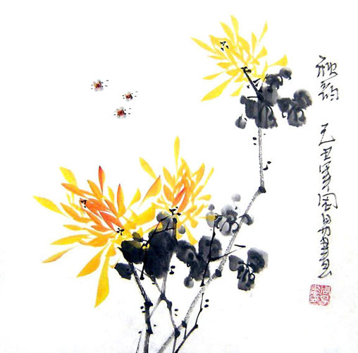 Chrysanthemum,33cm x 33cm(13〃 x 13〃),2396018-z