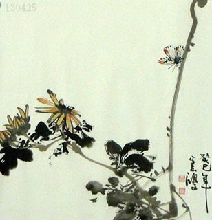 Chinese Chrysanthemum Painting,50cm x 50cm,2579003-x