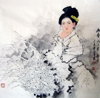 Chinese Contemporary Figures Painting,69cm x 69cm,3515002-x