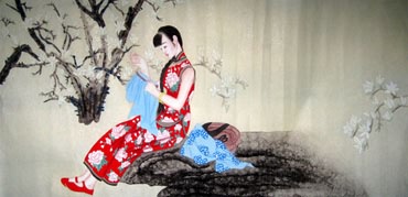 Chinese Contemporary Figures Painting,66cm x 136cm,3774007-x