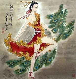 Chinese Contemporary Figures Painting,69cm x 69cm,3808009-x