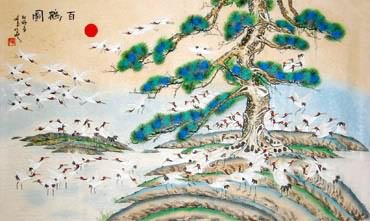 Chinese Crane Painting,55cm x 60cm,2622011-x