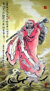 Chinese Da Mo Painting,50cm x 100cm,3518102-x