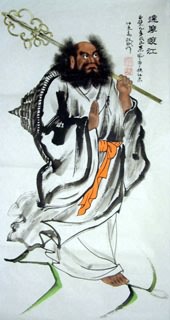 Chinese Da Mo Painting,50cm x 100cm,3519058-x