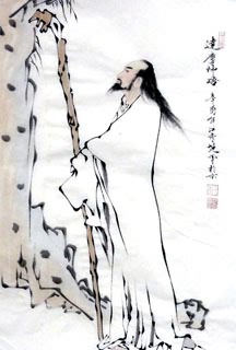 Chinese Da Mo Painting,69cm x 46cm,3776022-x