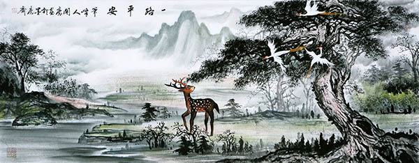 Deer,70cm x 180cm(27〃 x 70〃),kl41201009-z