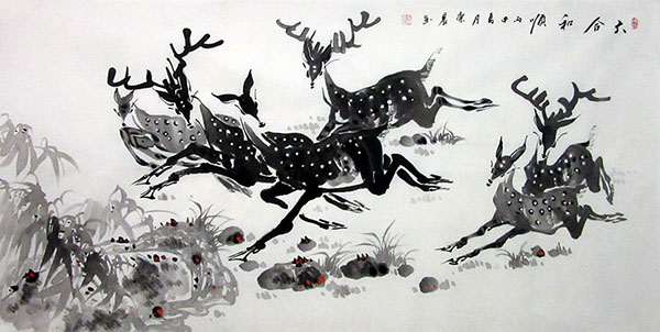 Deer,68cm x 136cm(27〃 x 54〃),wlc41206003-z