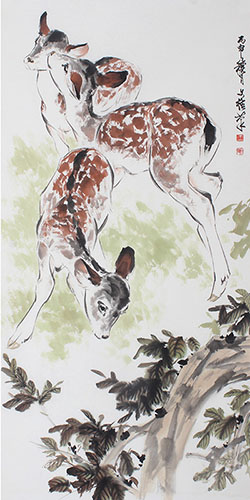 Deer,69cm x 138cm(27〃 x 54〃),wwq41204005-z
