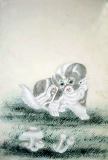 Chinese Dog Painting,43cm x 65cm,4460007-x