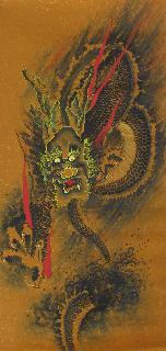 Chinese Dragon Painting,69cm x 138cm,4387001-x