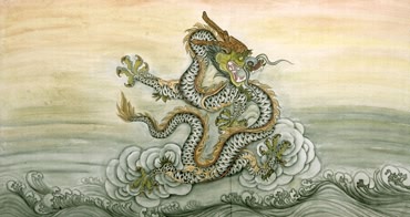Chinese Dragon Painting,69cm x 138cm,4660001-x