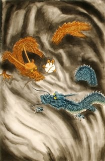 Chinese Dragon Painting,46cm x 70cm,4660003-x