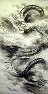 Chinese Dragon Painting,65cm x 134cm,4695135-x