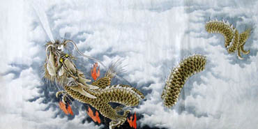 Chinese Dragon Painting,66cm x 130cm,4738034-x
