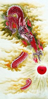 Chinese Dragon Painting,66cm x 130cm,4738038-x