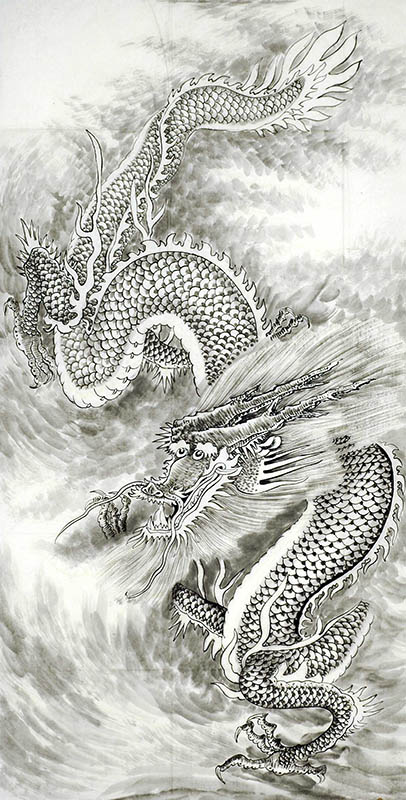 Chinese Dragon Painting 4741013, 68cm x 136cm(27〃 x 54〃)