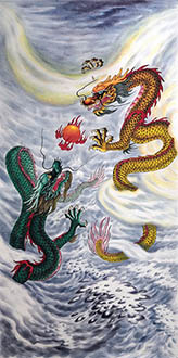 Chinese Dragon Painting,68cm x 136cm,wxy41212012-x