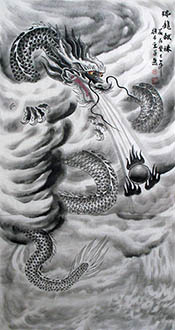 Chinese Dragon Painting,55cm x 100cm,wxy41212015-x