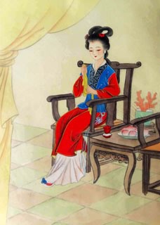 Chinese Dream of the Red Chamber Beauties & Figures Painting,30cm x 40cm,3336044-x