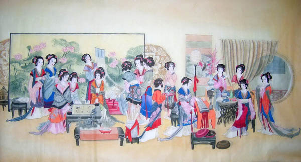 Dream of the Red Chamber Beauties & Figures,97cm x 180cm(38〃 x 70〃),3506014-z