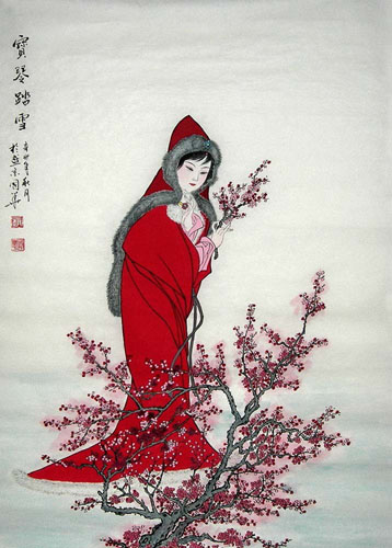 Dream of the Red Chamber Beauties & Figures,68cm x 110cm(27〃 x 43〃),3720004-z