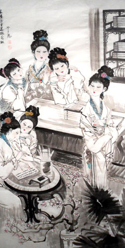 Dream of the Red Chamber Beauties & Figures,66cm x 136cm(26〃 x 53〃),3783009-z