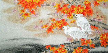 Chinese Egret Painting,69cm x 138cm,zga21210001-x