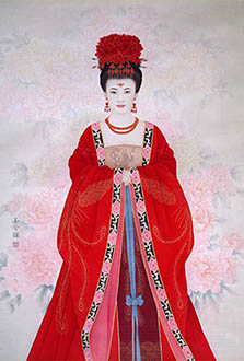 Chinese Emperor & Empress Painting,66cm x 100cm,3537013-x