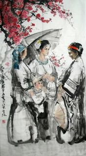 Chinese Ethnic Minority Painting,97cm x 180cm,3447123-x