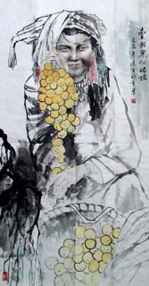 Chinese Ethnic Minority Painting,69cm x 138cm,3453003-x