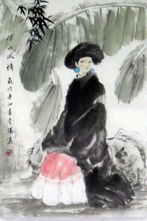 Chinese Ethnic Minority Painting,69cm x 46cm,3812009-x
