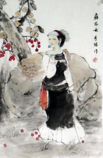 Chinese Ethnic Minority Painting,69cm x 46cm,3812014-x
